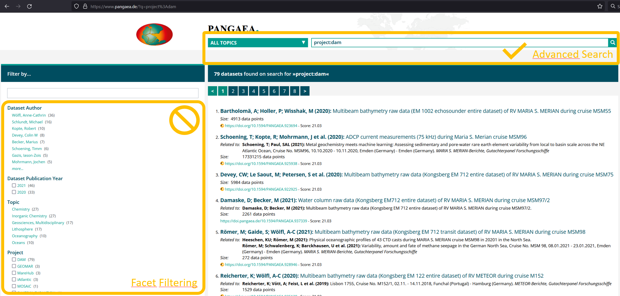Do not use Facet Filtering