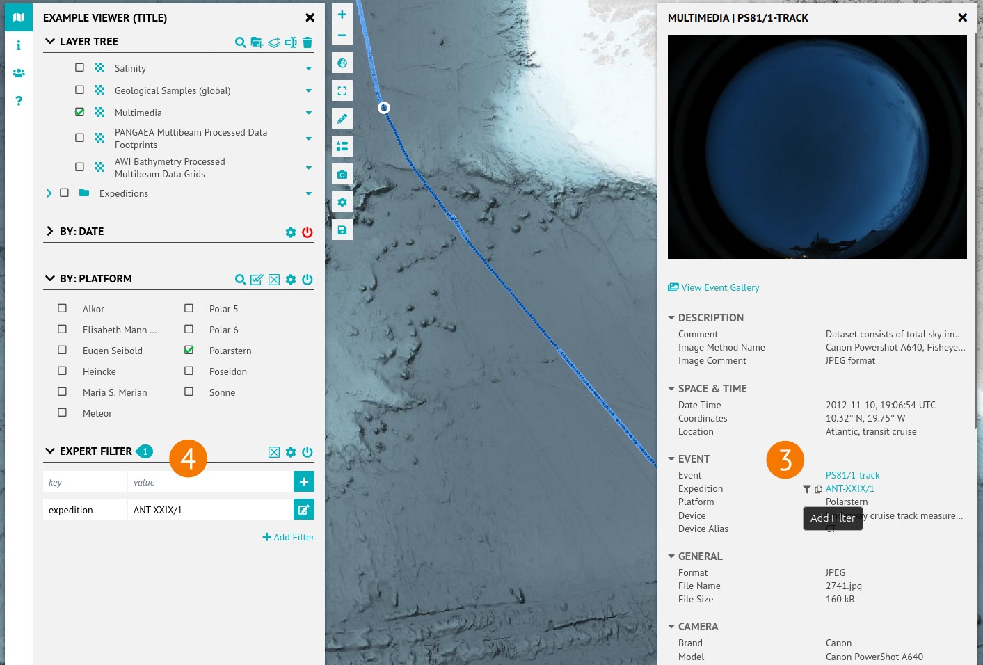 Interaction with right sidebar